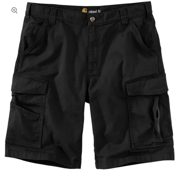 Carhartt 42 Rugged Flex Relaxed Fit Canvas Cargo Black Shorts Actual 41.5” Waist - Picture 1 of 9